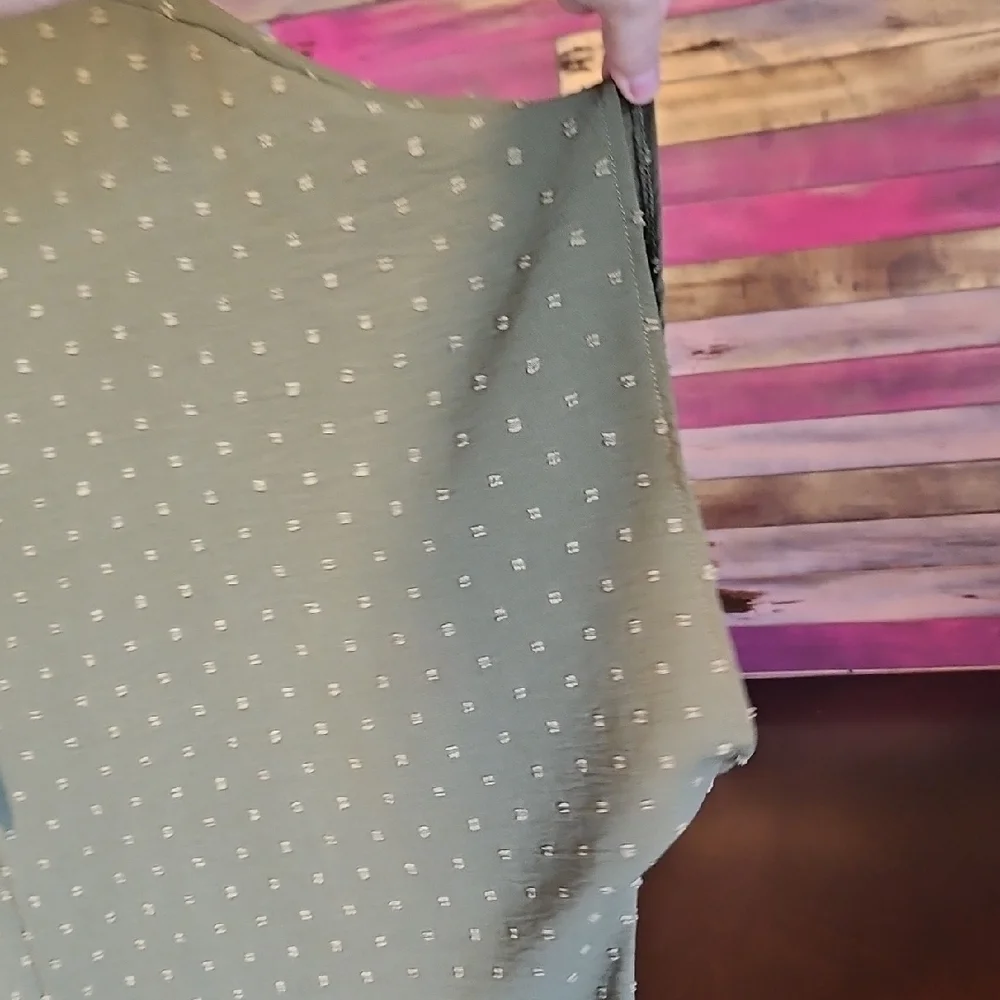 Olive Green Women's Top - Picture 3 of 4